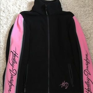 Harley-Davidson zip up-breast cancer awareness